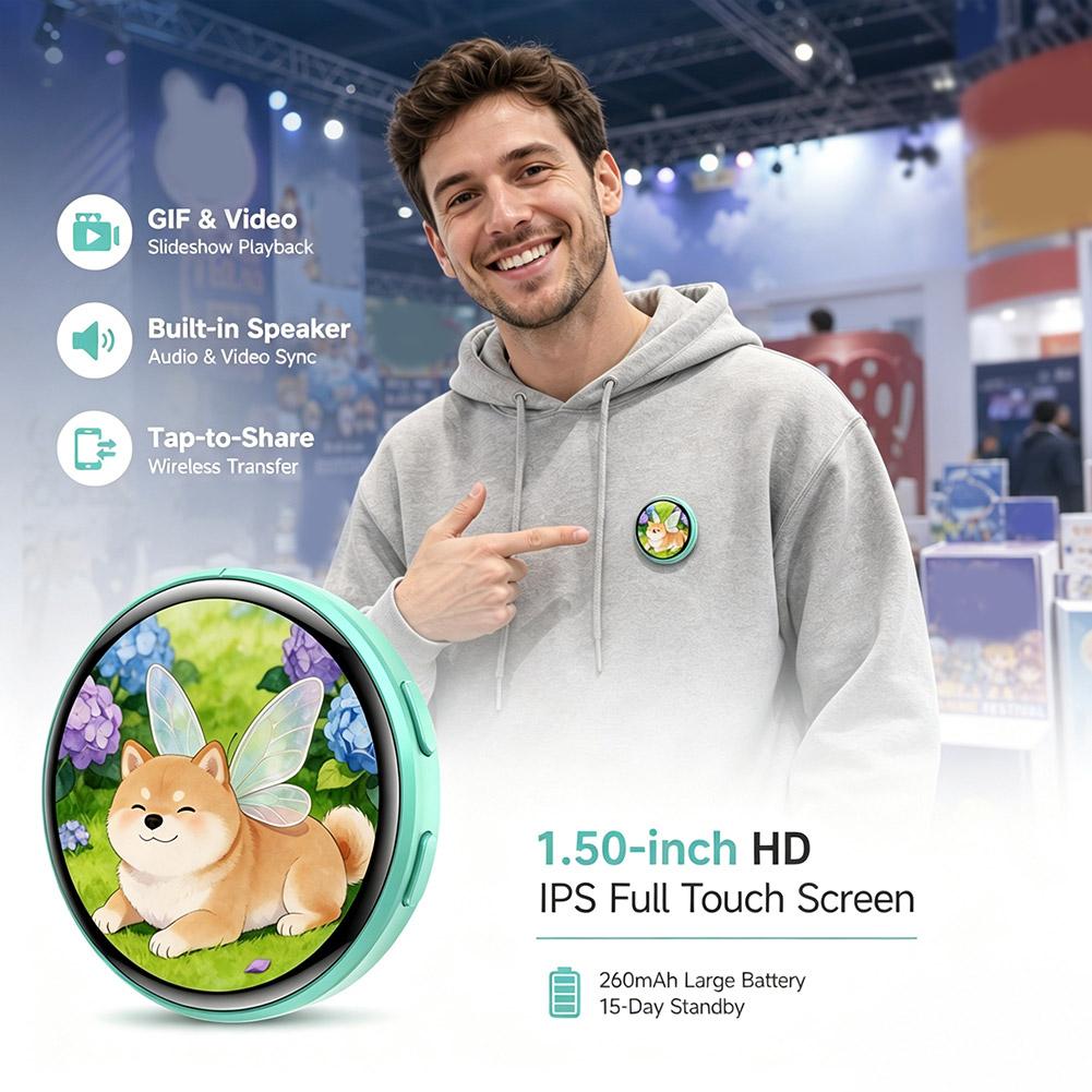 Electronics Gadgets Wholesale - 1.5 Inch IPS Screen Electronic Badge