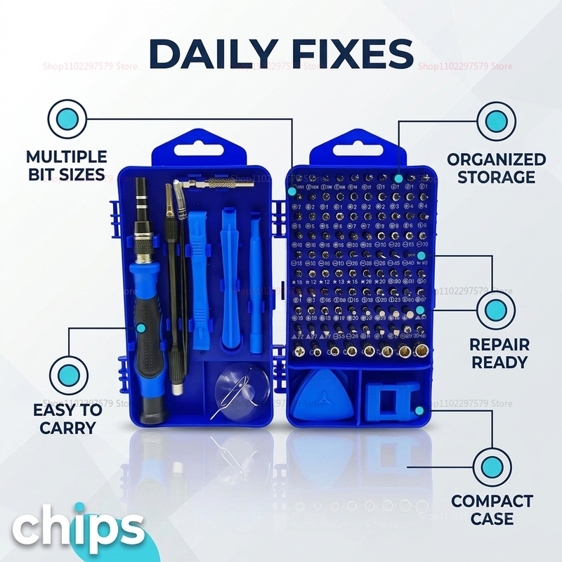 115 in 1 Multifunctional Screw - огляд і ціна Electronics Repair Gadgets