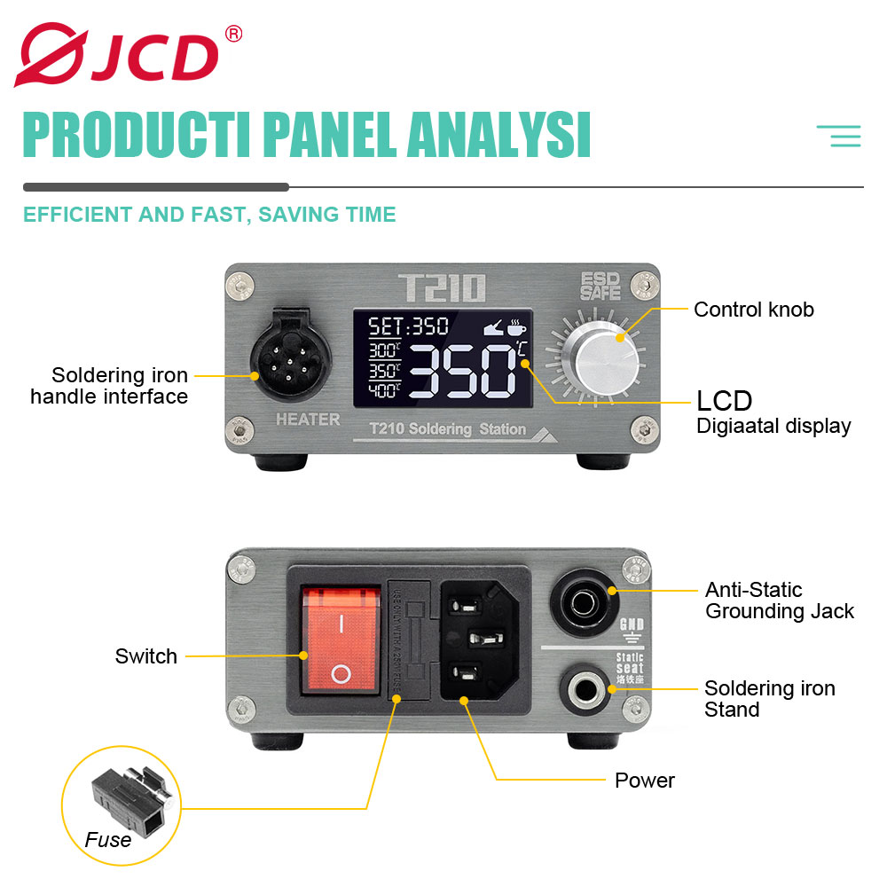 JCD T210 Smart Soldering Stati - огляд і ціна Electronics Repair Gadgets
