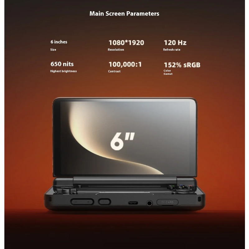 6inch 1080P 120Hz AMOLED Scree - огляд і ціна Handheld Game Console